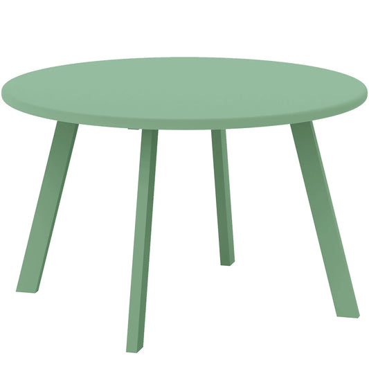 Round Outdoor Side Table, Metal Frame, Non-Slip Foot Pads, Green Patio Side Tables Green at Gallery Canada
