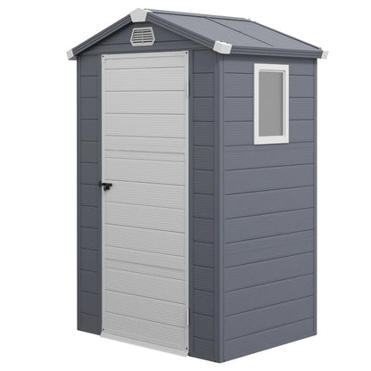 4.4' X 3.3' Plastic Garden Storage Shed, Grey Sheds at Gallery Canada