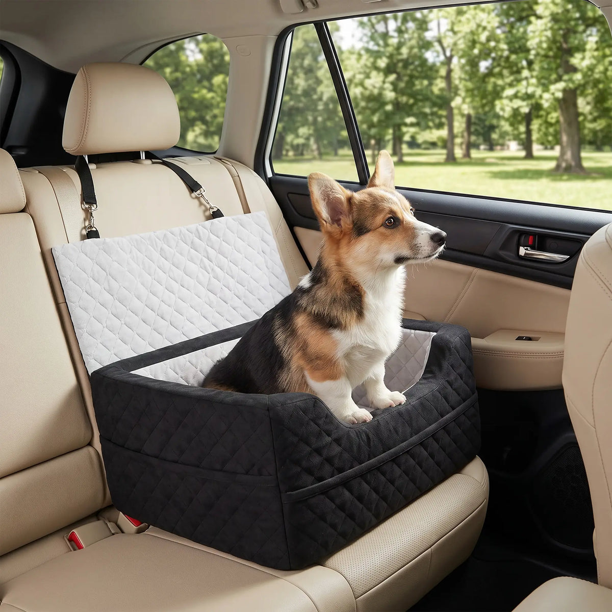 Dog Car Seat, Washable, For Small Dogs Under 10kg, Grey Dog Bike Trailers & Strollers at Gallery Canada
