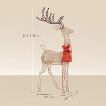 LED Lighted Reindeer Yard Decoration, Indoor Outdoor Lawn, Gold Christmas Deer Lights at Gallery Canada