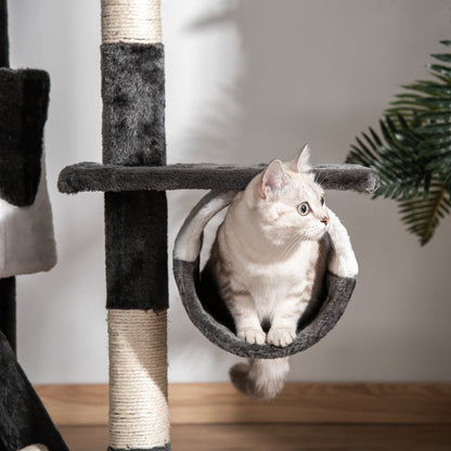 94"-102" Floor to Ceiling Cat Tree, Multi-Level Play House, Scratching Post Floor to Ceiling Cat Trees at Gallery Canada