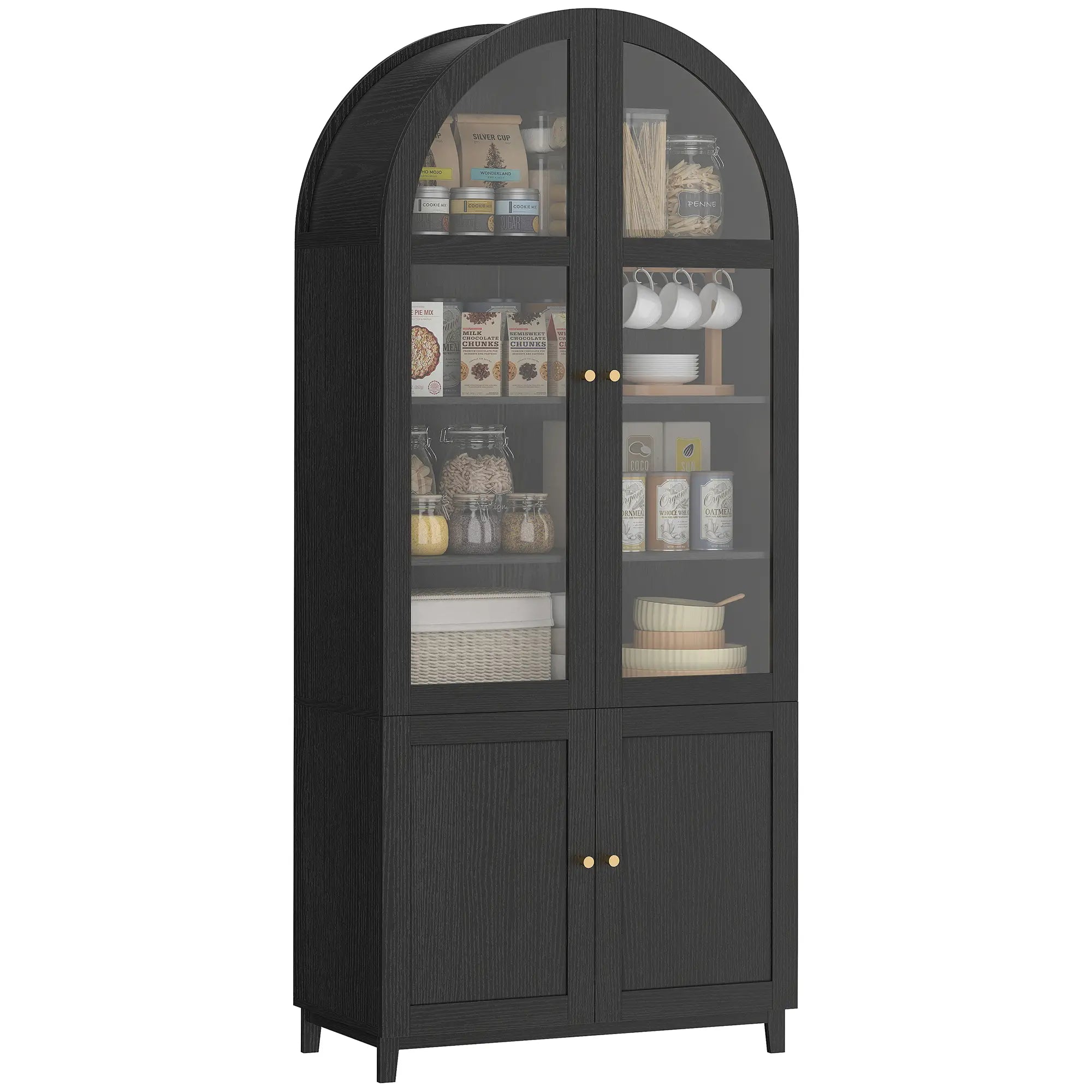 Arched Kitchen Pantry Cabinet, 71