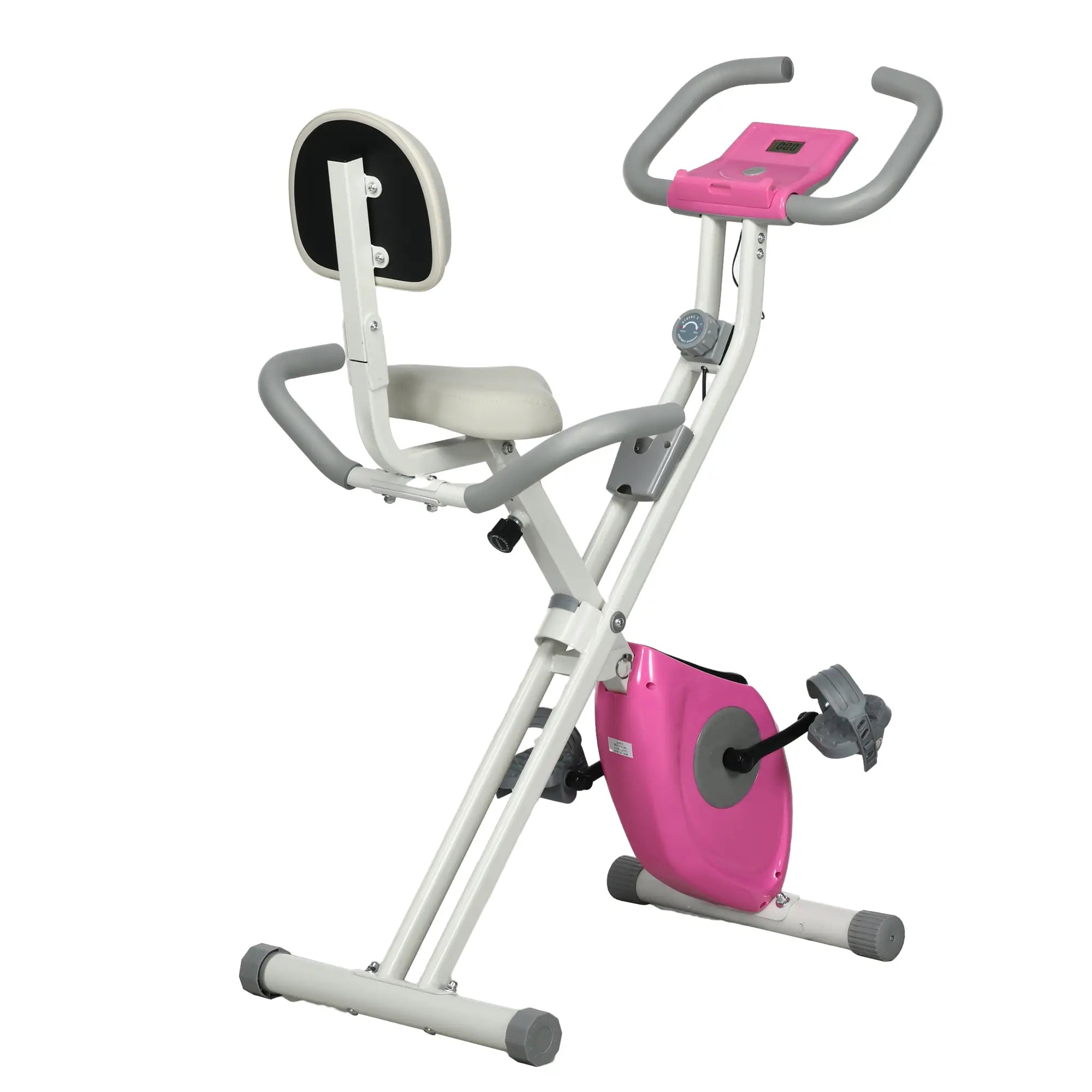 Foldable Magnetic Exercise Bike, 8 Level Resistance, Pink Exercise & Stationary Bikes at Gallery Canada