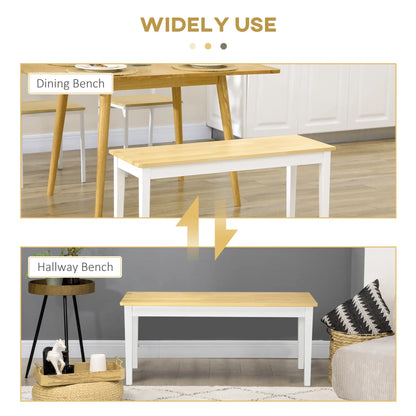 40" Wood Dining Bench, 2 Person, Natural Dining Chairs at Gallery Canada