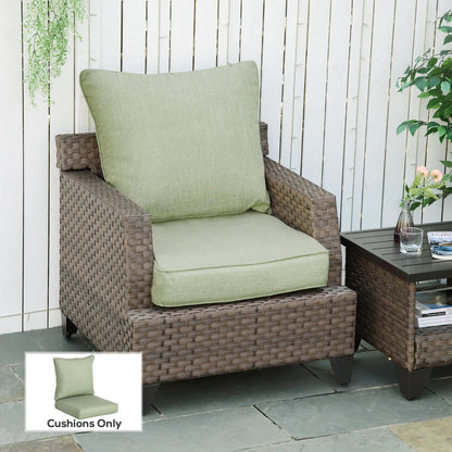 Patio Chair Cushions, Thick Deep Seat, Light Green Patio Chair Cushions at Gallery Canada