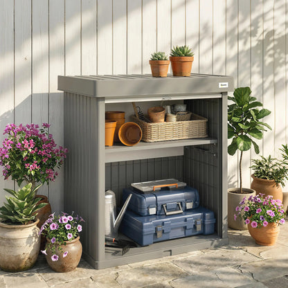 82 Gallon Outdoor Storage Box, Splash Resistant, UV Resistant, Grey Patio Storage Boxes at Gallery Canada