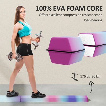 7.7ft Folding Balance Beam, Gymnastics Equipment, Anti-Slip, Multicolour Gymnastics Mats at Gallery Canada