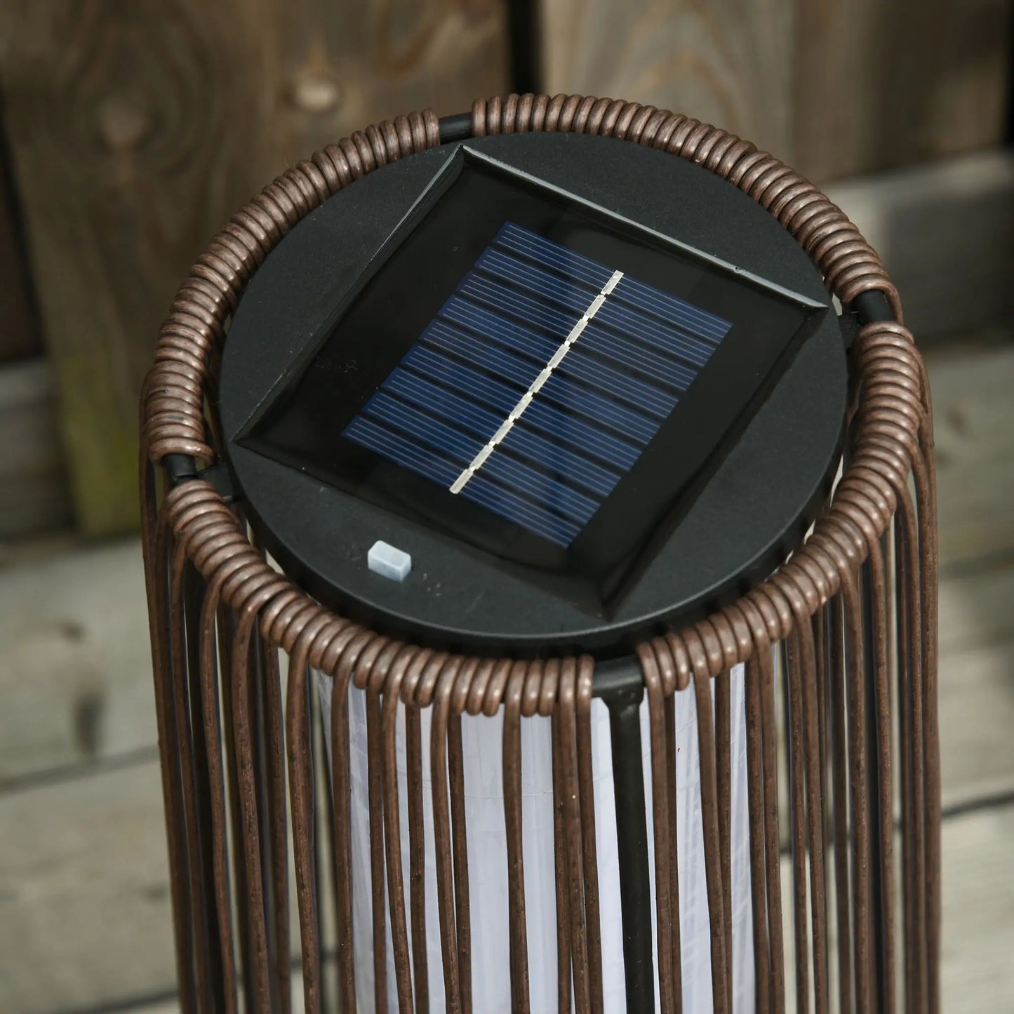 Solar Floor Lamp, LED Auto On/Off, IP44, Patio Porch Pathway, Brown Solar Post Lamps at Gallery Canada