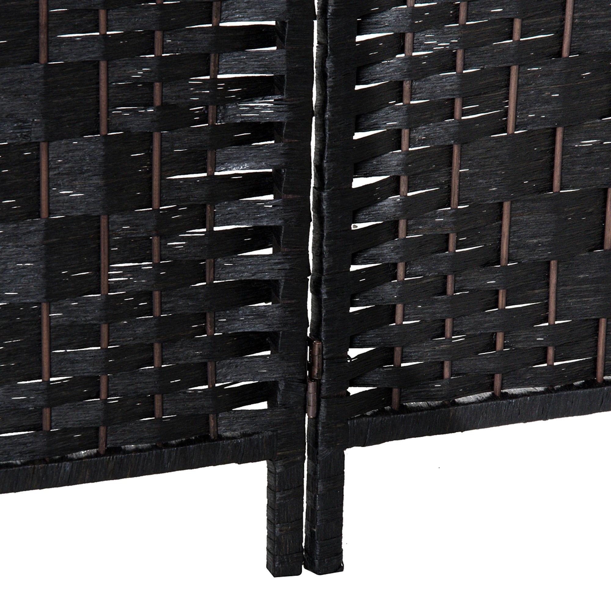 6ft Folding Room Divider, 4 Panel Wooden Frame, Black Room Dividers at Gallery Canada