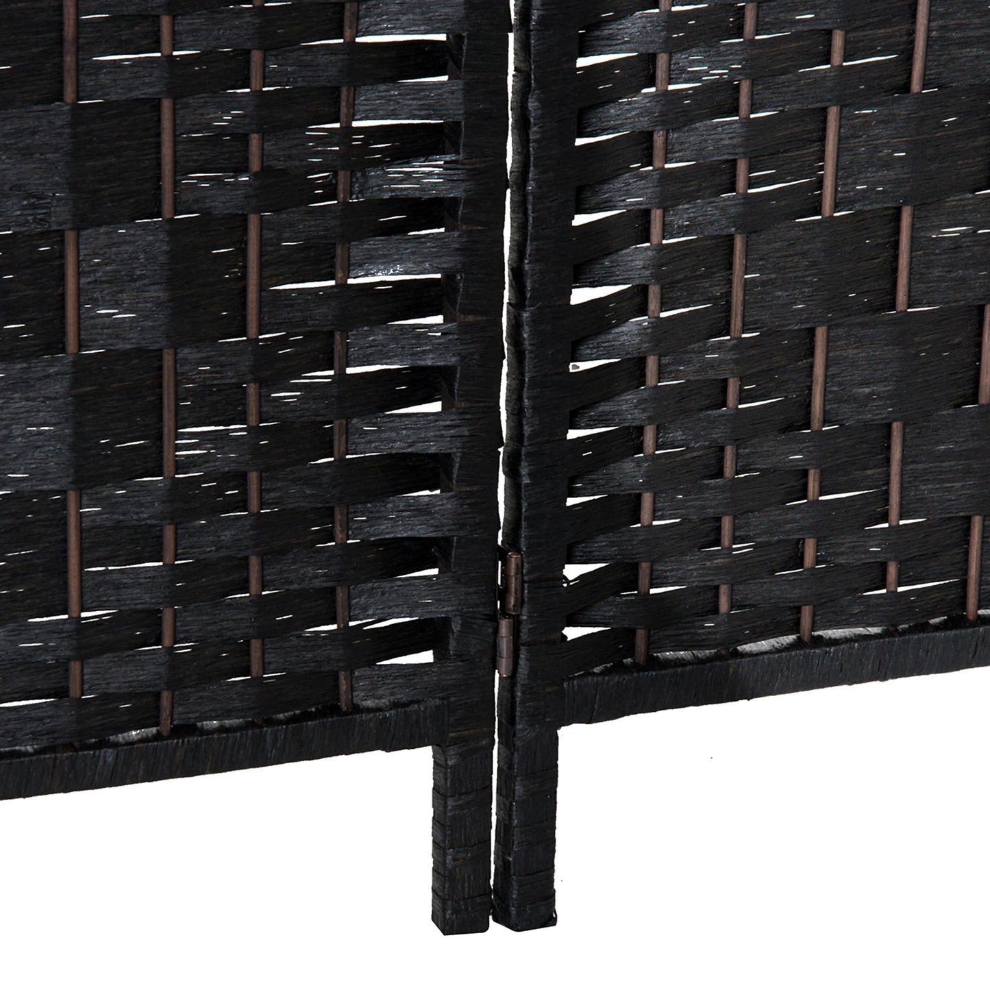 6ft Folding Room Divider, 4 Panel Wooden Frame, Black Room Dividers at Gallery Canada
