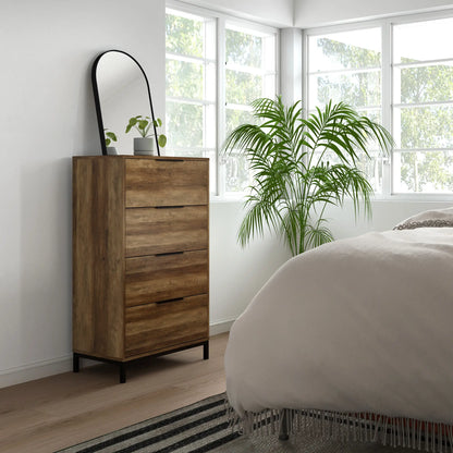 4 Drawer Dresser Tower, Chest for Bedroom, Hallway, Natural Storage Cabinets at Gallery Canada