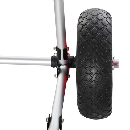 198LBS Kayak Cart, Foldable Canoe Dolly, Aluminum Frame, Silver Kayak Carts at Gallery Canada