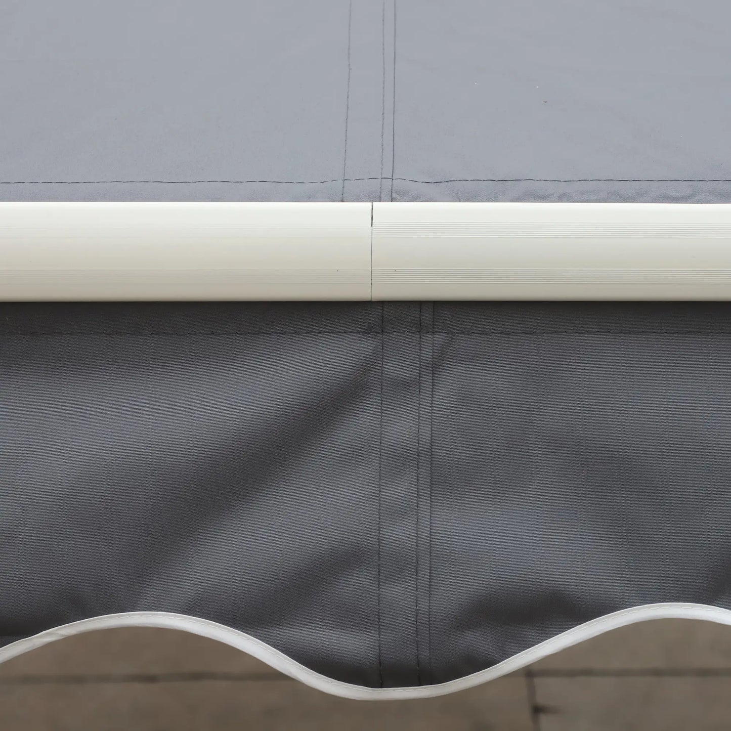12' x 10' Retractable Awning, UV Resistant, Aluminum Frame, Grey Deck Awnings at Gallery Canada