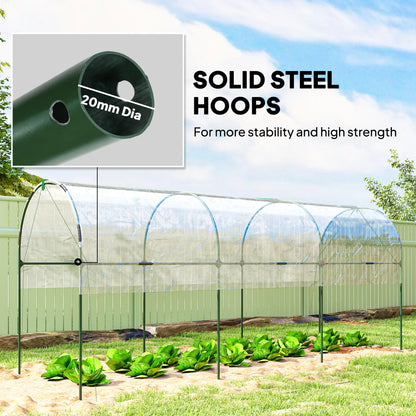 Tomato Greenhouse Tunnel, 4 Hoops, Top Tap, 157.5" x 48.4" x 67.3", Clear Tunnel Greenhouses at Gallery Canada
