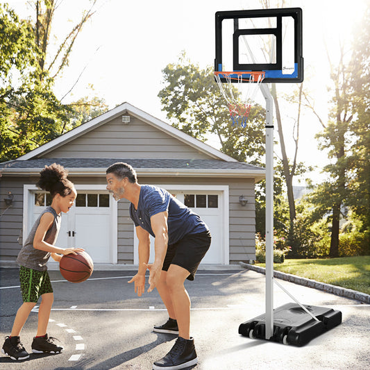 Adjustable Basketball Hoop and Basketball Stand w/ Sturdy Backboard and Weighted Base, Portable on Wheels - Gallery Canada