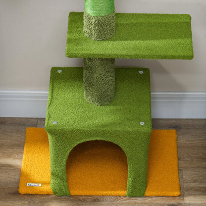 Adjustable Cat Tree Tower, 90.5"-108", Scratching Posts, Hammock, Green Floor to Ceiling Cat Trees at Gallery Canada