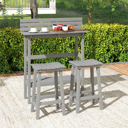 3 Piece Patio Bar Set, 43"H Table, 2 Stools, Balcony, Backyard, Porch Bistro Sets at Gallery Canada