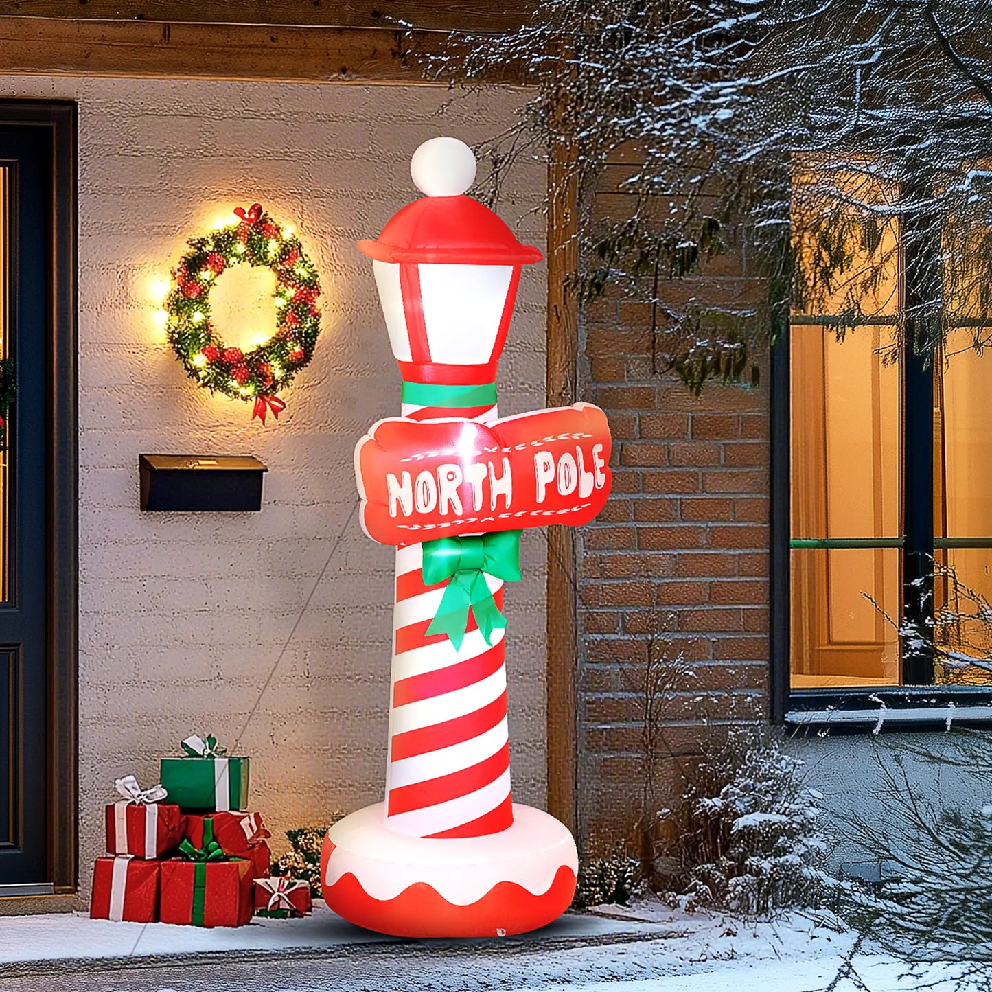 6FT Inflatable Lighthouse Christmas Decoration With LED Lights Christmas Inflatables at Gallery Canada