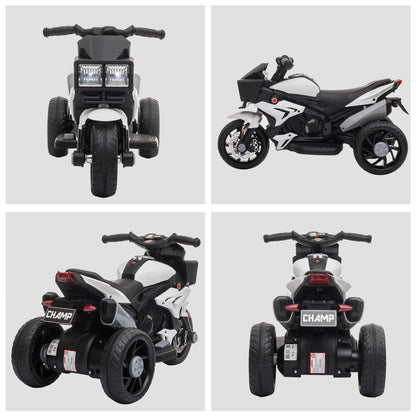Kids Electric Motorcycle Ride-On Toy, 6V Battery Powered, White Electric Motorcycles at Gallery Canada