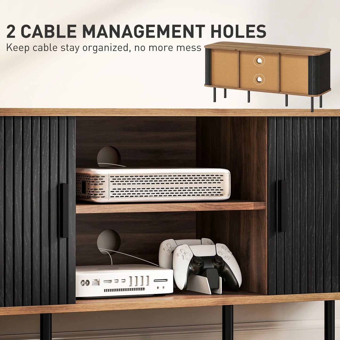 TV Stand for 55 Inches, Storage Shelves, Cabinets, Black TV Stands at Gallery Canada