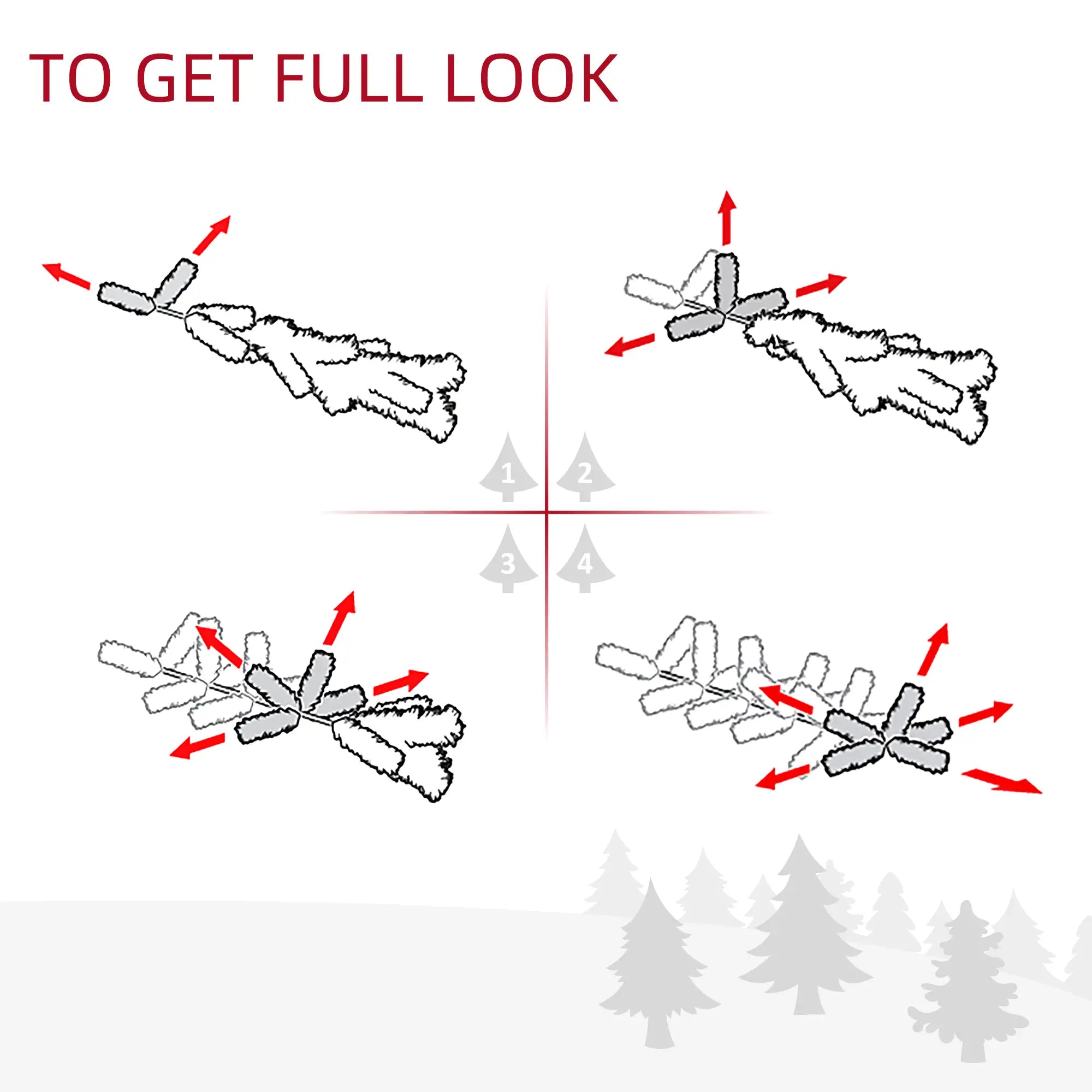 7 FT Artificial Pine Christmas Tree, 505 Branches, Green Artificial Christmas Trees at Gallery Canada