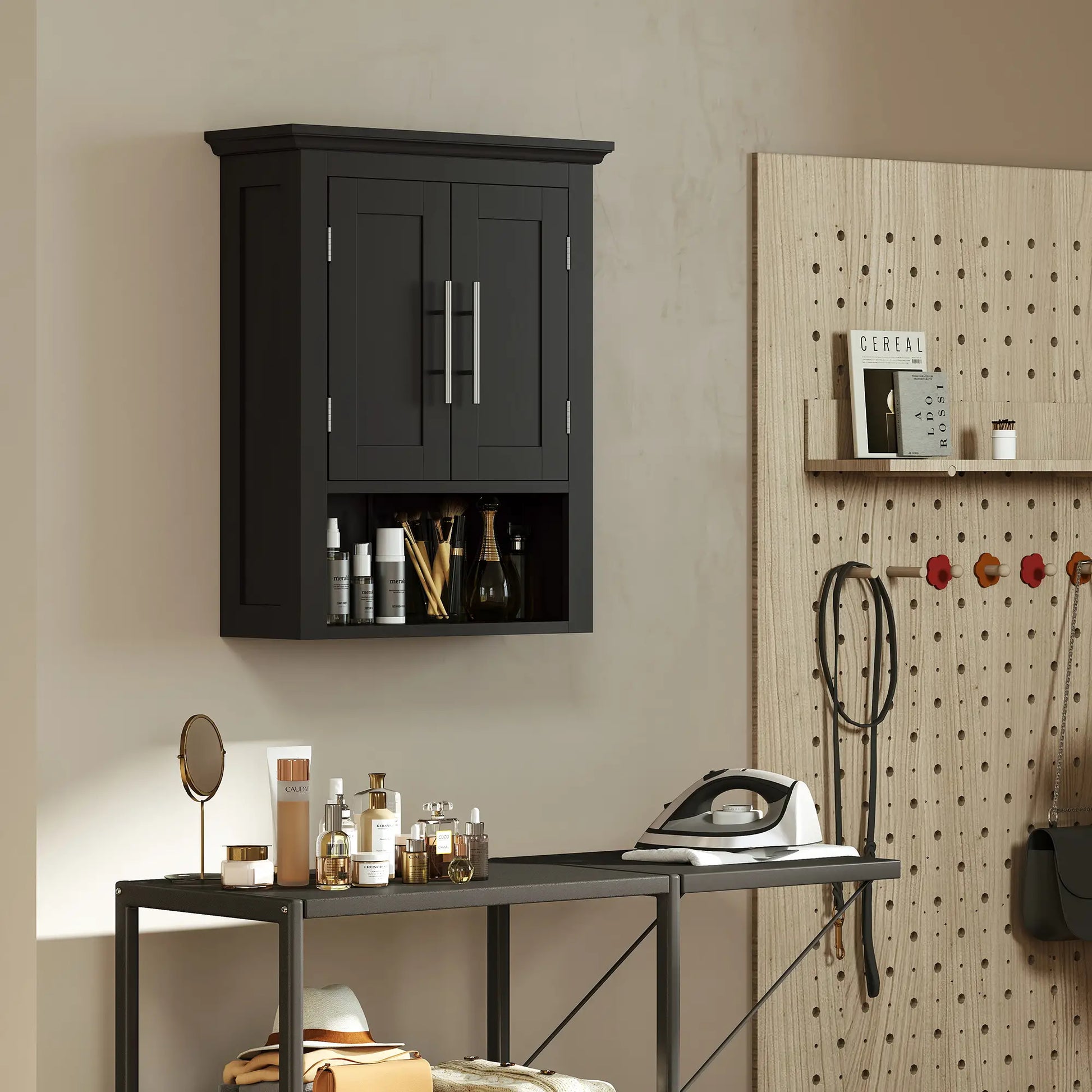 Bathroom Wall Cabinet, Medicine Storage with Shelf, Black Bathroom Cabinets at Gallery Canada