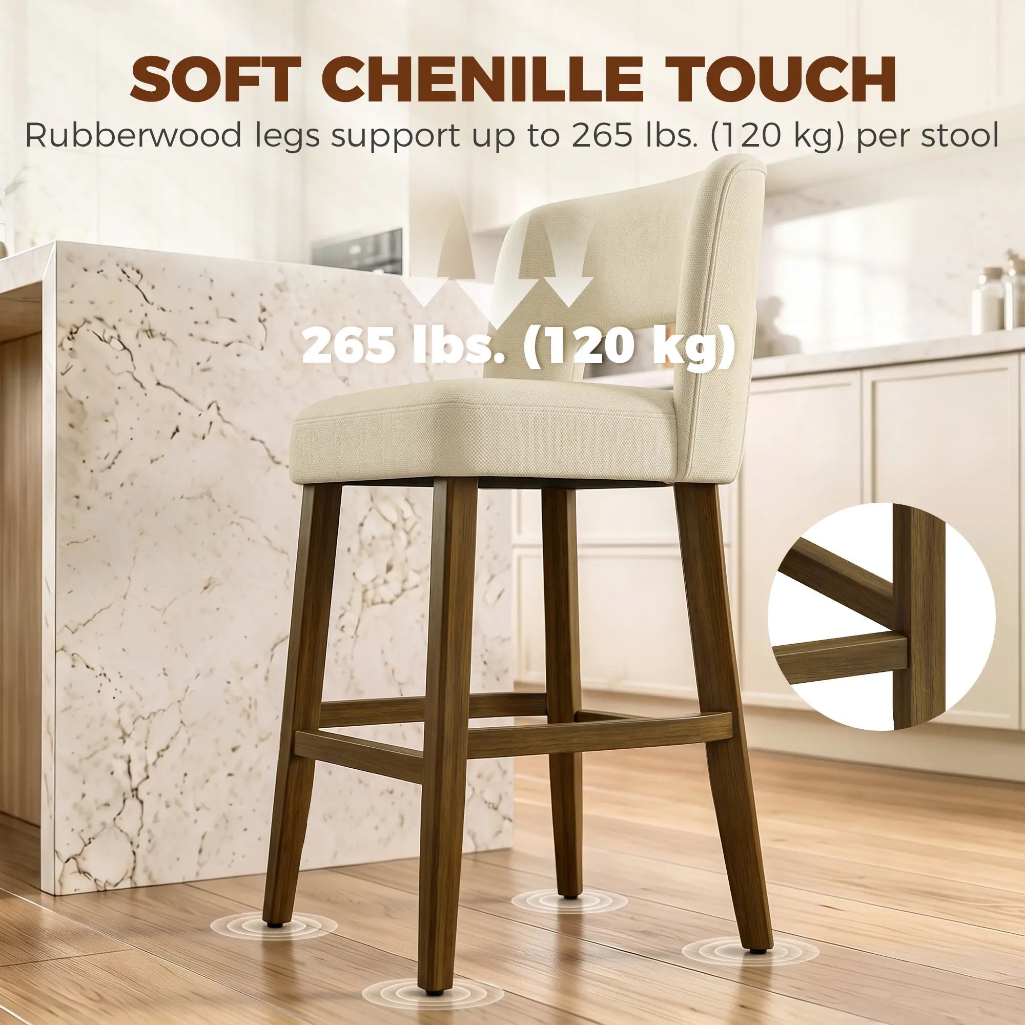 Bar Stools Set of 2, 26