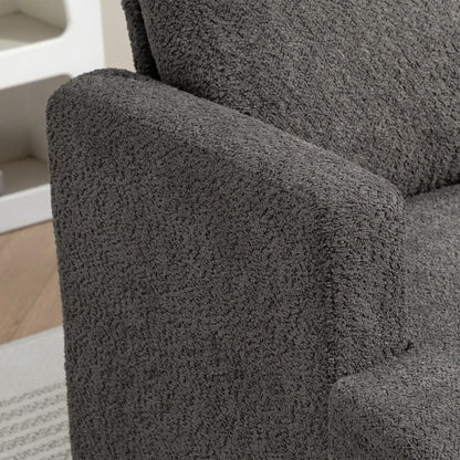 54.3" Loveseat Sofa, 2 Seater, Removable Cushions, Solid Wood Frame, Dark Grey 2-Seater Sofas at Gallery Canada
