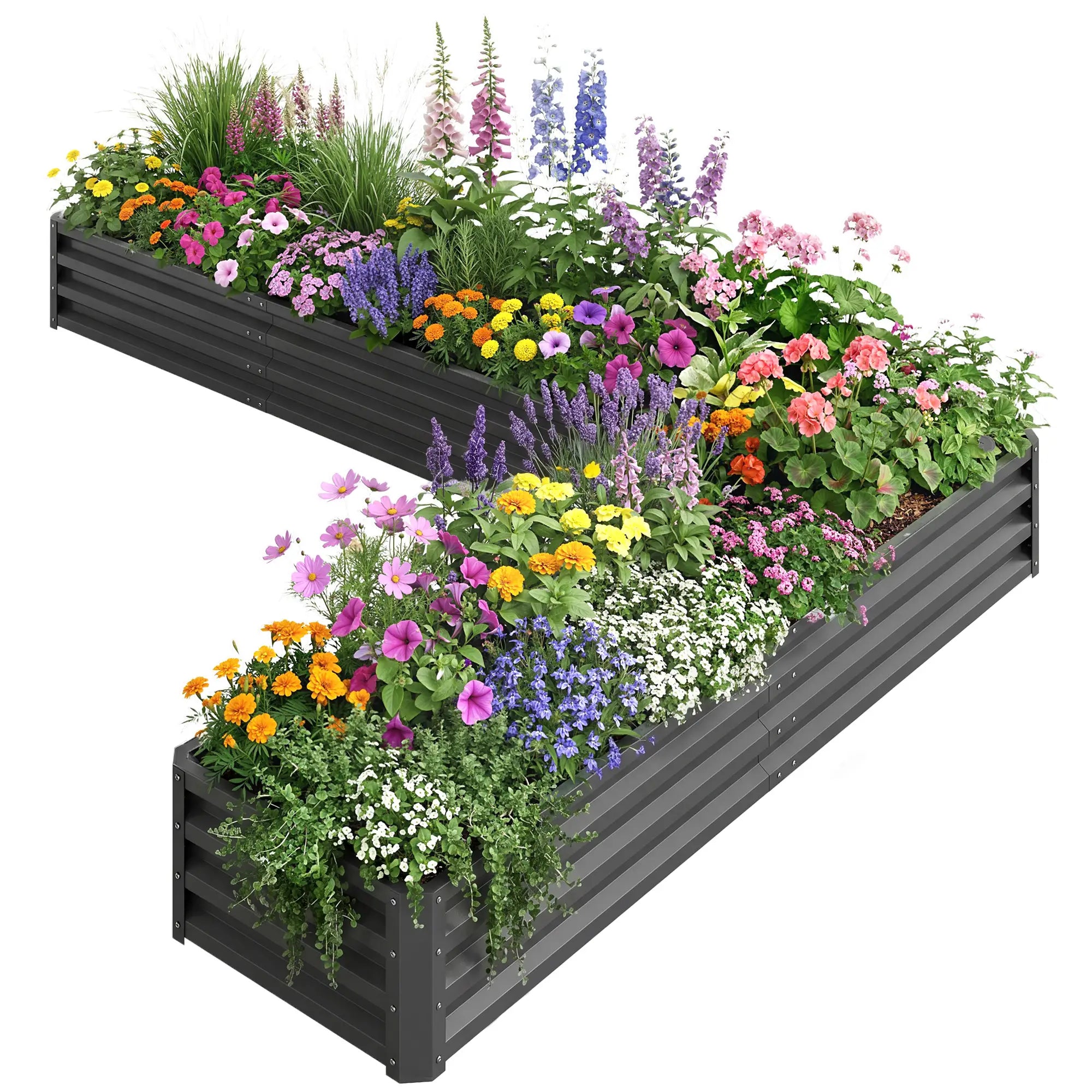 L-Shaped Raised Garden Bed, 82