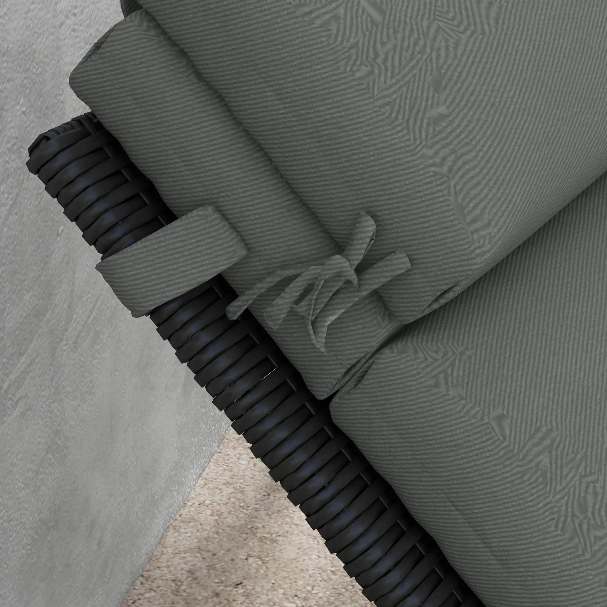 Patio Chaise Lounge Cushions, Headrest, Ties, Set of 2, Grey Patio Chair Cushions at Gallery Canada