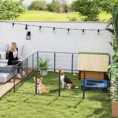 16 Panels Dog Playpen, Portable, for Medium Dogs, 31.5" H Houses, Kennels & Pens at Gallery Canada
