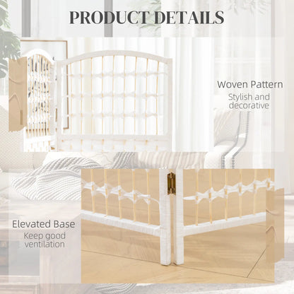 8 Panel Folding Room Divider, Portable Privacy Screen, White Room Dividers at Gallery Canada