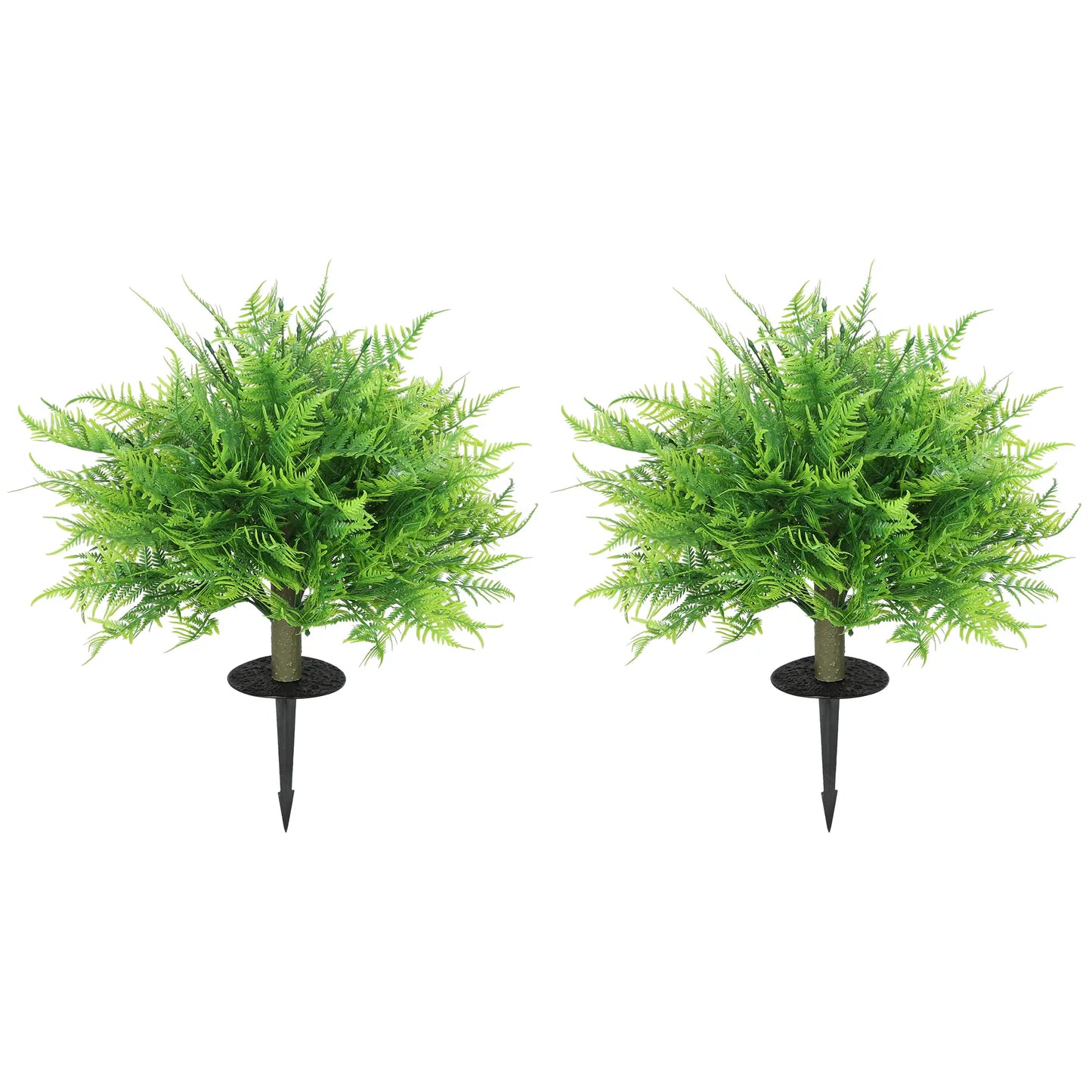 Artificial Boston Ferns, UV-Resistant Fake Plants, Indoor Outdoor Decor, Set of 2 Artificial Trees Green at Gallery Canada