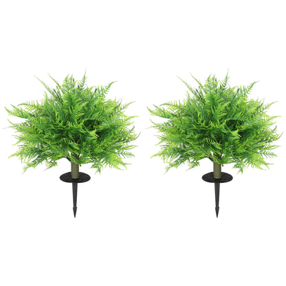 Artificial Boston Ferns, UV-Resistant Fake Plants, Indoor Outdoor Decor, Set of 2 Artificial Trees Green at Gallery Canada