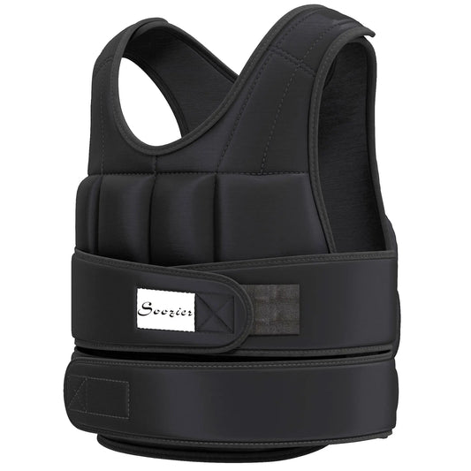 22lbs Weighted Vest, Adjustable Running Vest, 38 Weight Bags, Black Strength Training Equipment Black at Gallery Canada