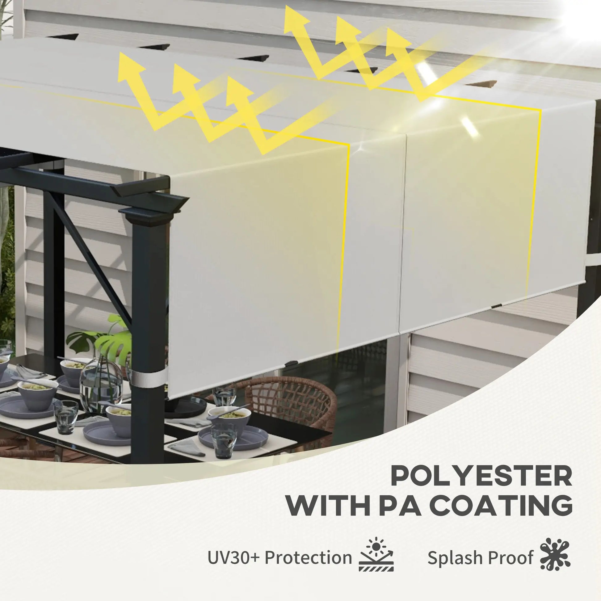 2 Pcs UV Protection Pergola Canopy, 10' x 10', Light Grey Gazebo Canopy Replacement at Gallery Canada