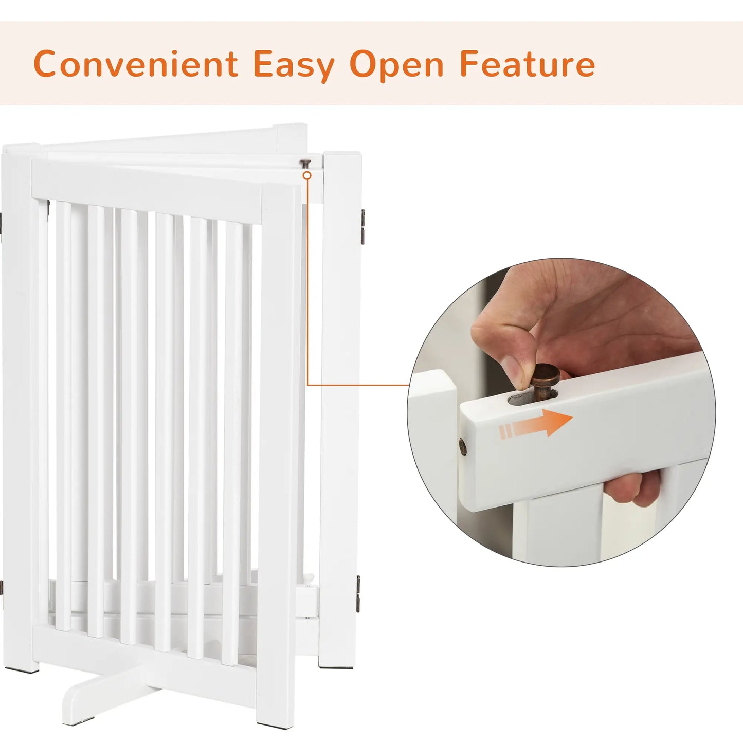 Wooden Pet Gate, Foldable Dog Barrier, Z Shape 4 Panel Houses, Kennels & Pens at Gallery Canada