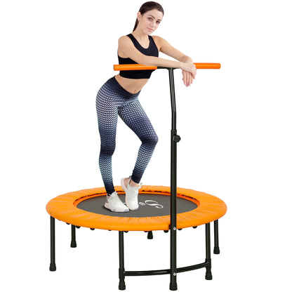 39" Mini Exercise Trampoline, Adjustable T-Bar, Orange Trampolines at Gallery Canada