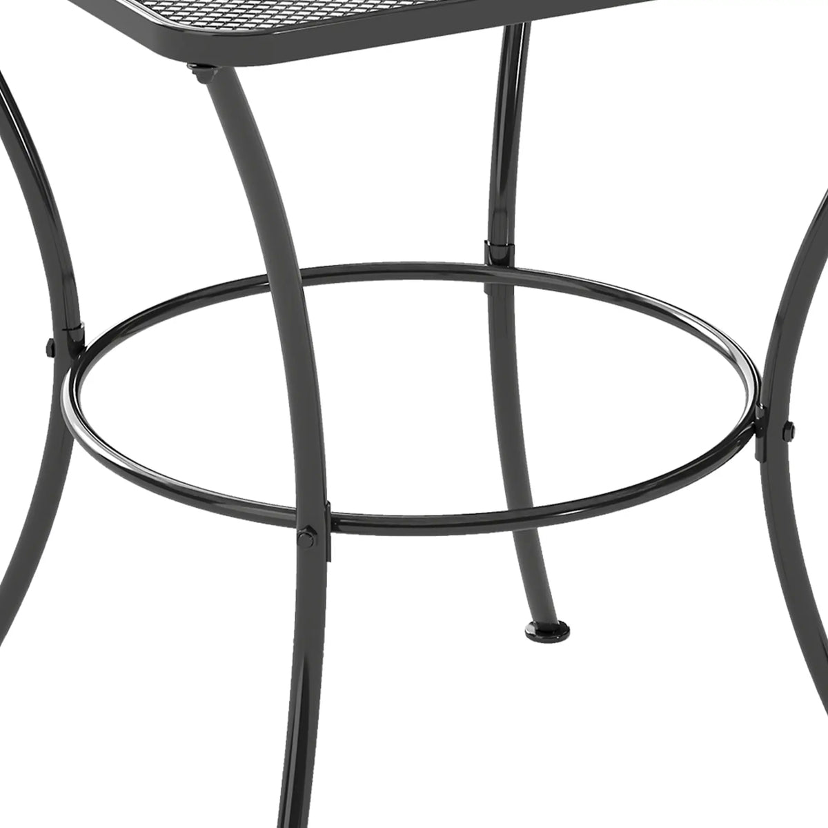 Square Metal Bistro Table, 23.6" x 23.6" x 27.6", Black Patio Side Tables at Gallery Canada
