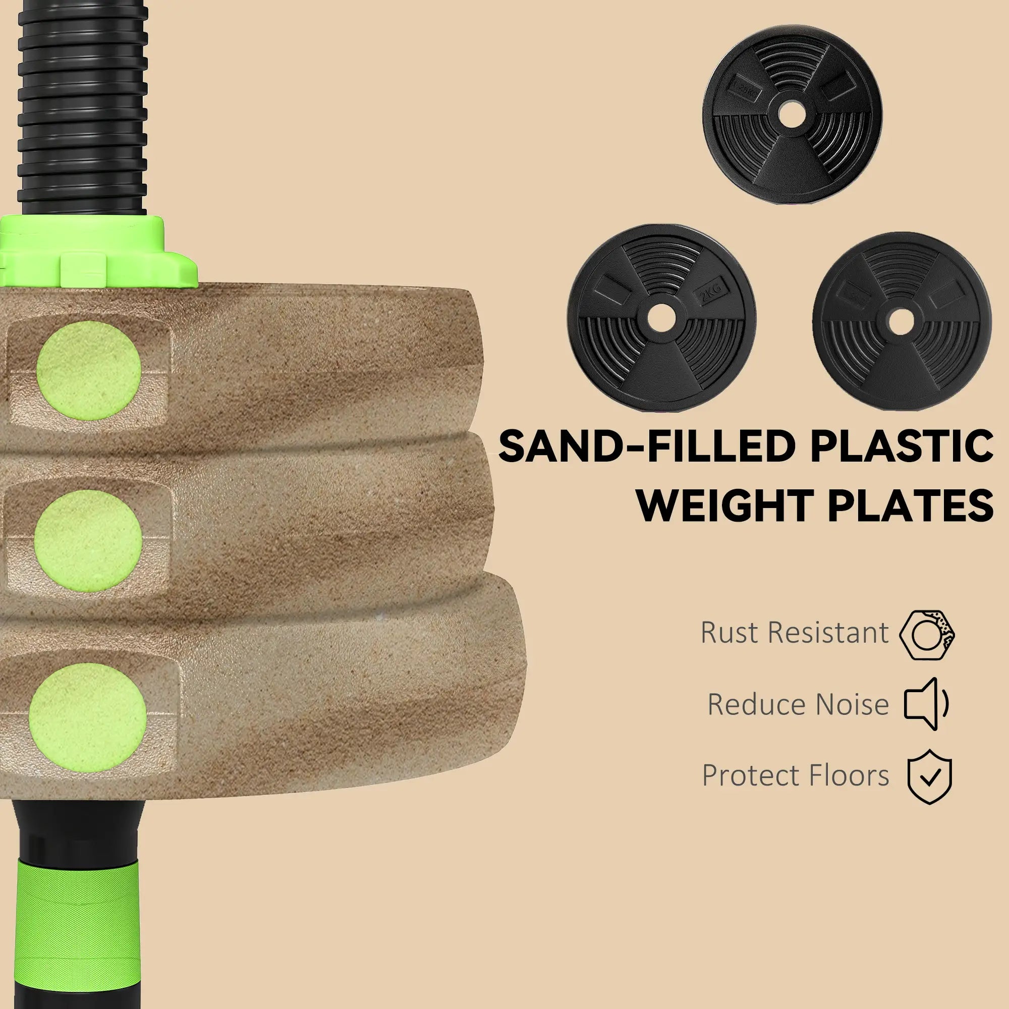 Adjustable Dumbbell Set, 3 in 1 Weights, 44lb with Connector and Grip Dumbbells & Barbells at Gallery Canada