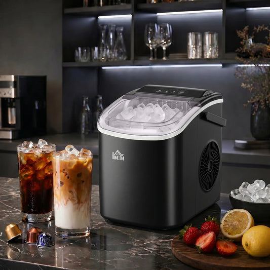 Portable Ice Maker, Self Cleaning, 26lbs/24Hrs, Black Small Kitchen Appliances Black at Gallery Canada