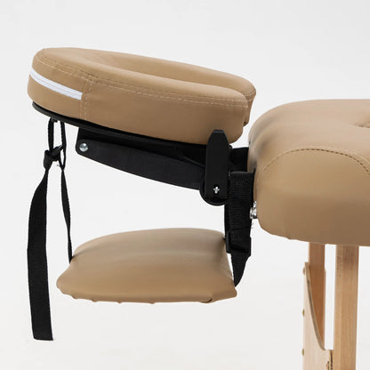 Height Adjustable Professional Salon Spa Facial Couch Bed, Portable Folding Massage Table, Light Brown Portable Massage Tables at Gallery Canada