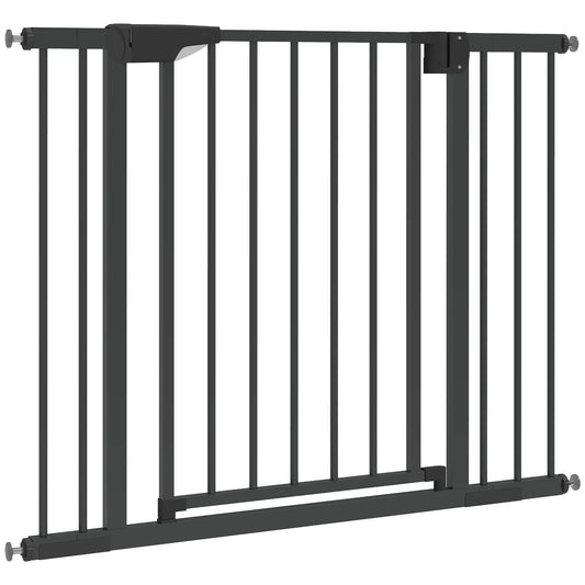 Baby Gate, Pet Safety Gate, 30"-41" Wide, Auto-Close, Black Pet Gates Black at Gallery Canada