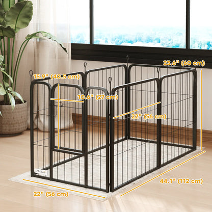 6 Panels Heavy Duty Dog Playpen, 24" Height, Portable Foldable Houses, Kennels & Pens at Gallery Canada