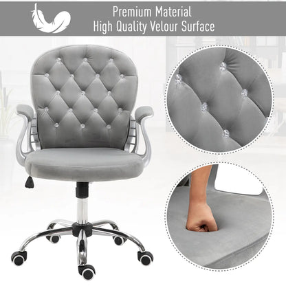 Ergonomic Office Chair, Adjustable Height, Padded Seat, Grey Task Chairs at Gallery Canada