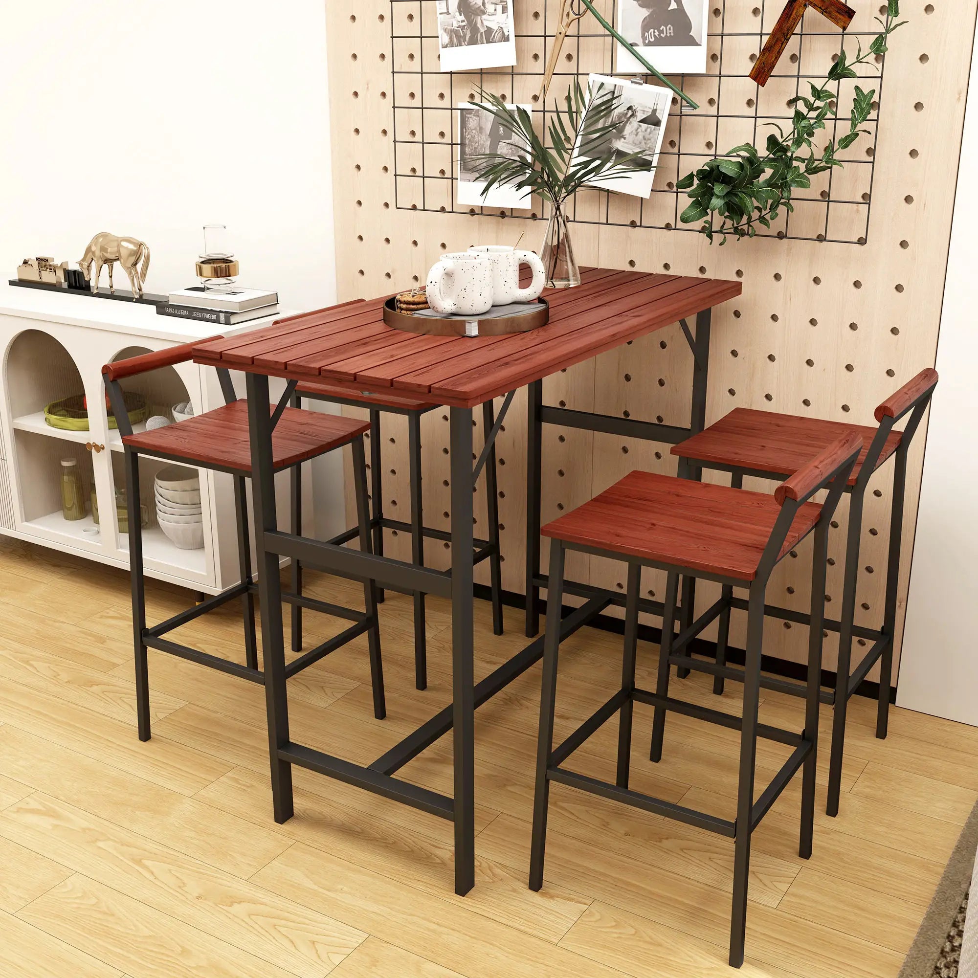 5 Piece Patio Bar Set, 47