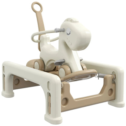 5 in 1 Rocking Horse for Toddlers, Balance Board, Push Handle, 4 Wheels Rocking Horses at Gallery Canada
