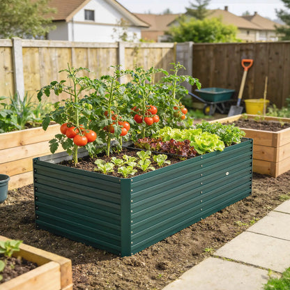 5' x 3' x 2' Raised Garden Bed, Galvanized Planter Box, Green Galvanized Planter Boxes at Gallery Canada