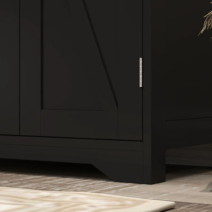 Farmhouse Bathroom Floor Cabinet, Adjustable Shelf, Black Bathroom Cabinets at Gallery Canada