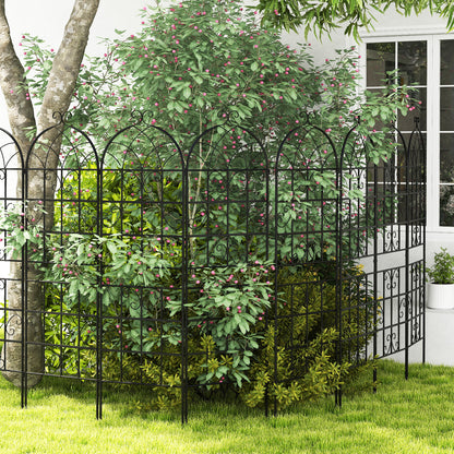 71 x 20 Inch Metal Garden Trellis, 2 Pack, Black Decorative Fencing & Flooring at Gallery Canada